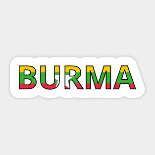 Drapeau  Burma Sticker